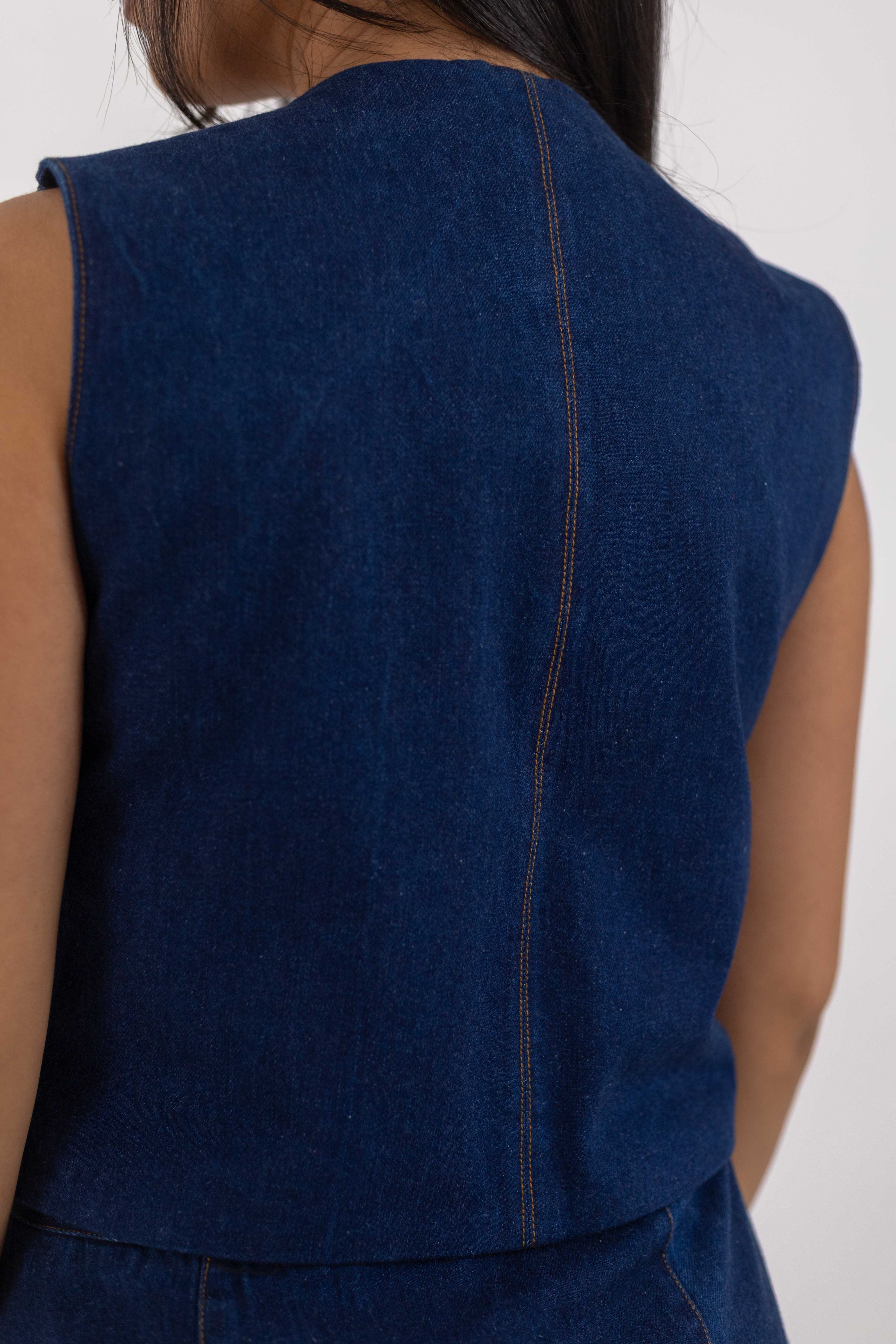 Tareeq Vest – Denim, FW25
